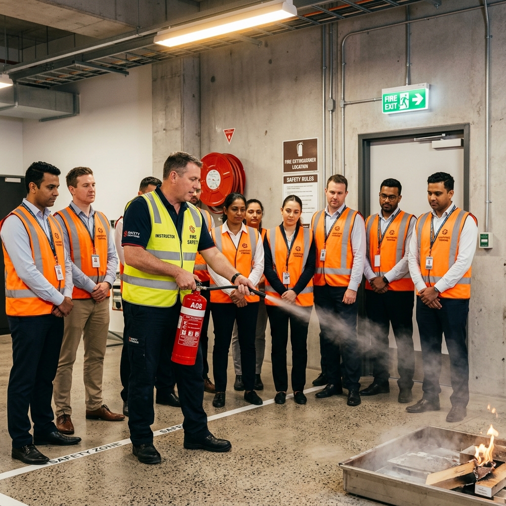 Fire safety training program session
